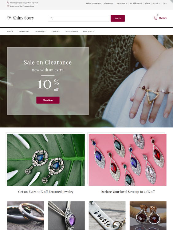 best opencart themes for watch jewelry stores feature