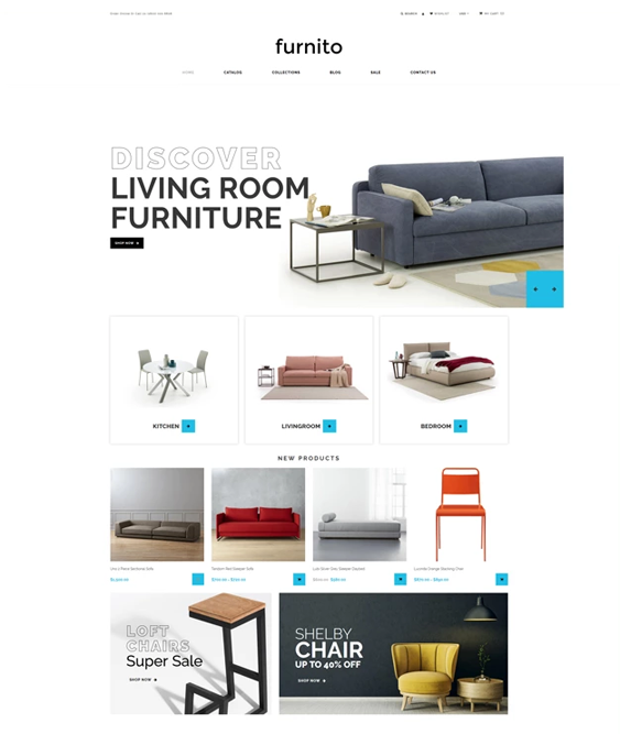 best shopify themes for online furniture stores feature