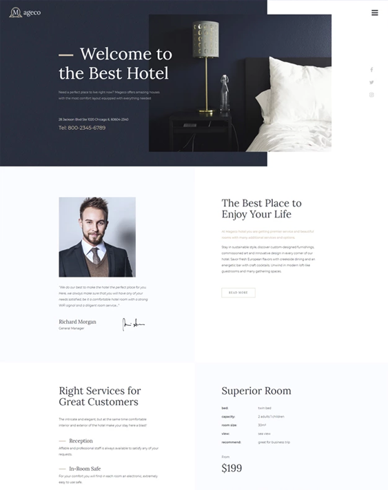 wordpress themes for hotels motels inns resorts