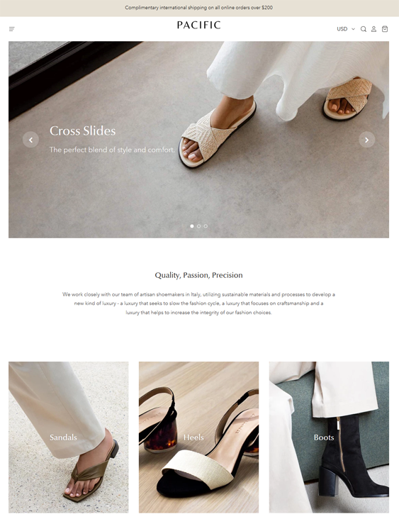 shopify themes for selling footwear shoes