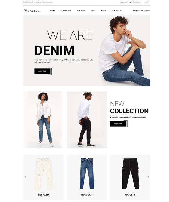 fashion Shopify theme for men and women's clothing