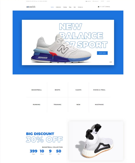 shopify themes for sneaker stores