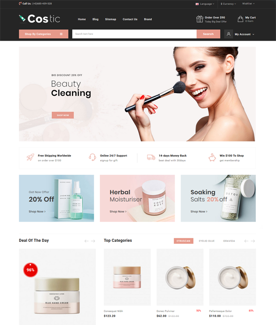 best opencart themes for online beauty stores feature