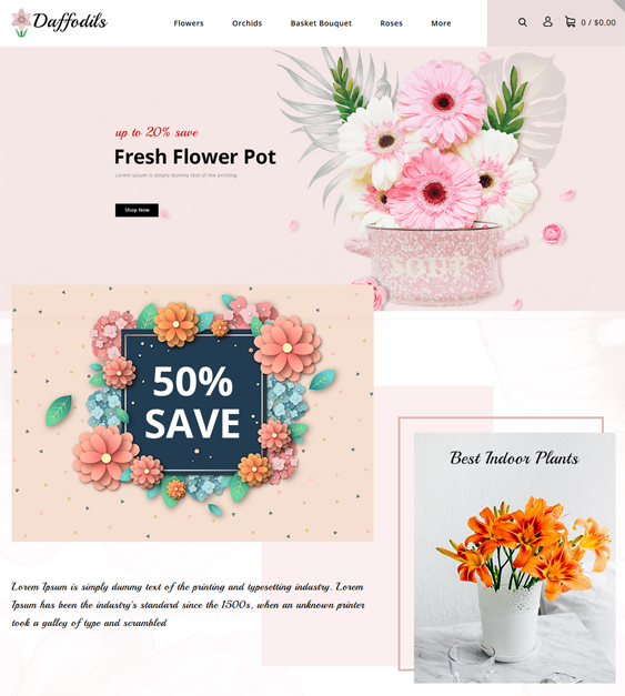 best opencart themes florists flower shops feature