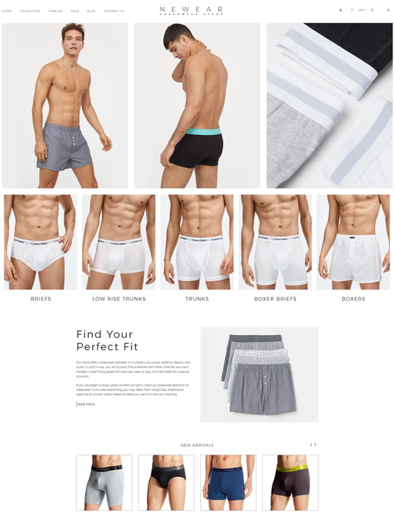 shopify themes for online lingerie underwear stores