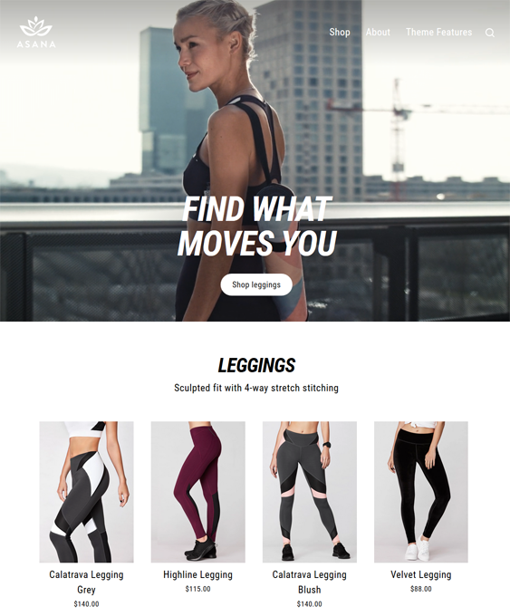 shopify themes for workout clothes athleisure wear