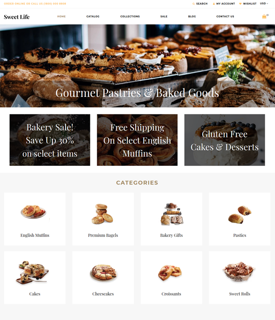 bakery shopify themes for selling cakes cookies bread