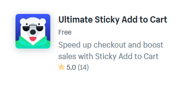 sticky add to cart shopify plugins apps