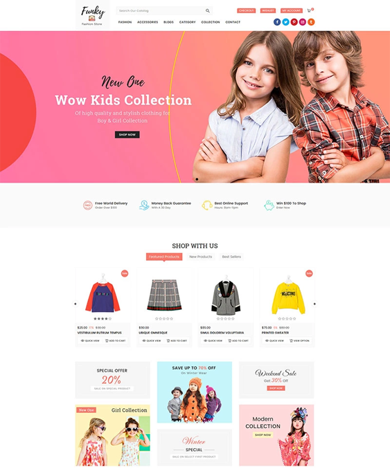 shopify themes for kids