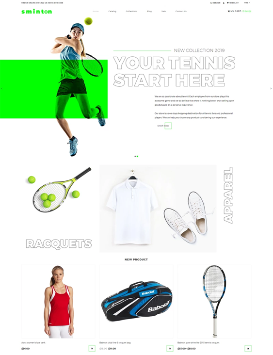shopify themes for online sports stores