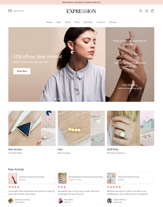 shopify themes for watch and jewelry stores