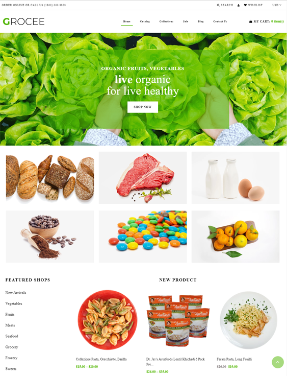 best shopify themes for selling gourmet food and groceries feature