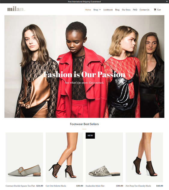 fashion Shopify theme for men and women's clothing