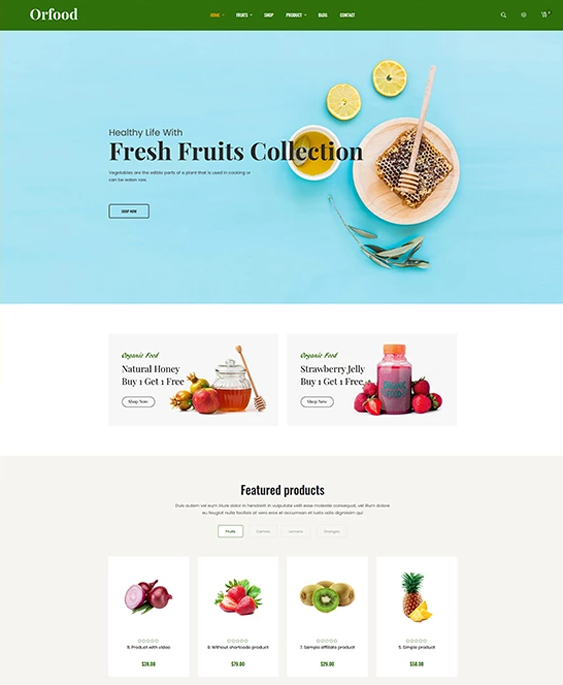 Shopify Themes For Selling Organic Fruit And Vegetables