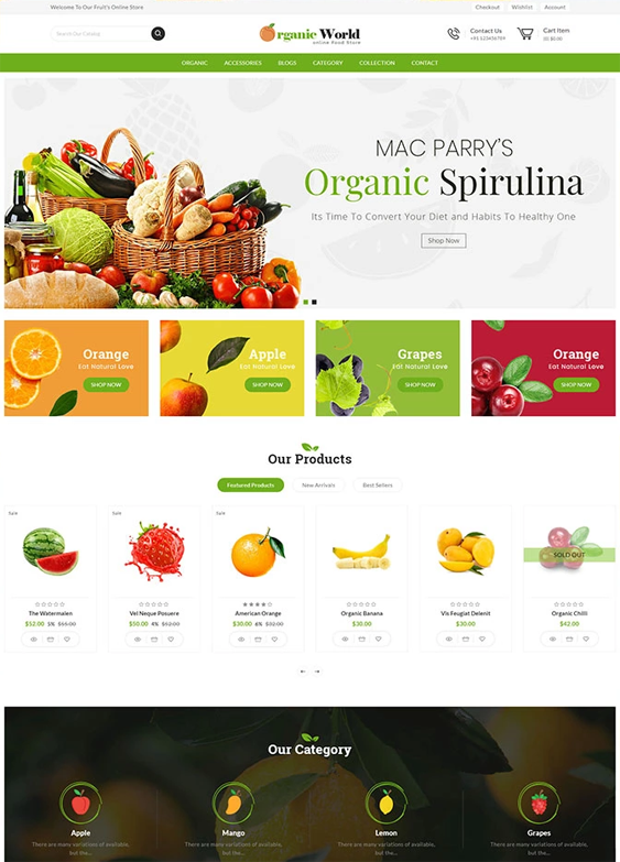 Shopify Themes For Selling Organic Fruit And Vegetables
