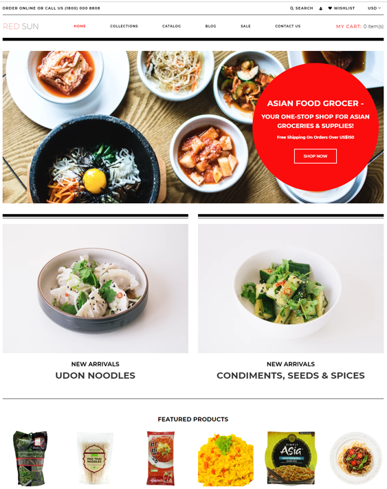 shopify themes for selling groceries and gourmet food