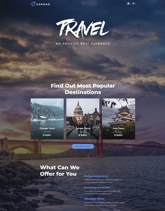 travel tourism wordpress themes