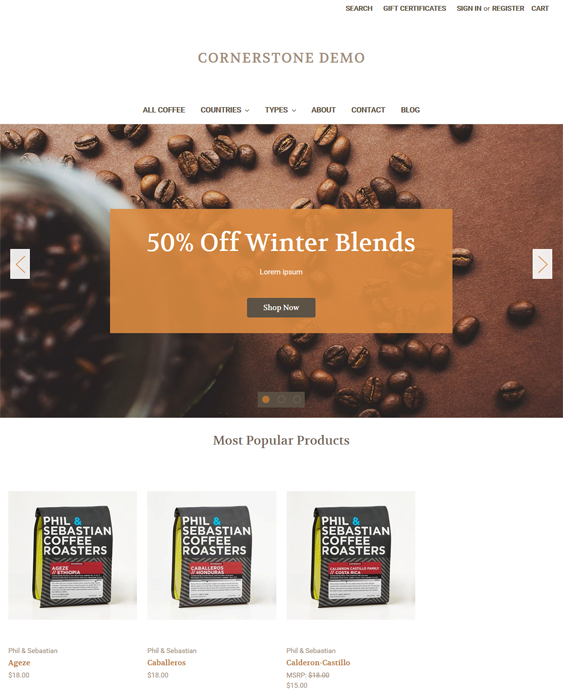 free BigCommerce Themes For Online Food And Drink Stores