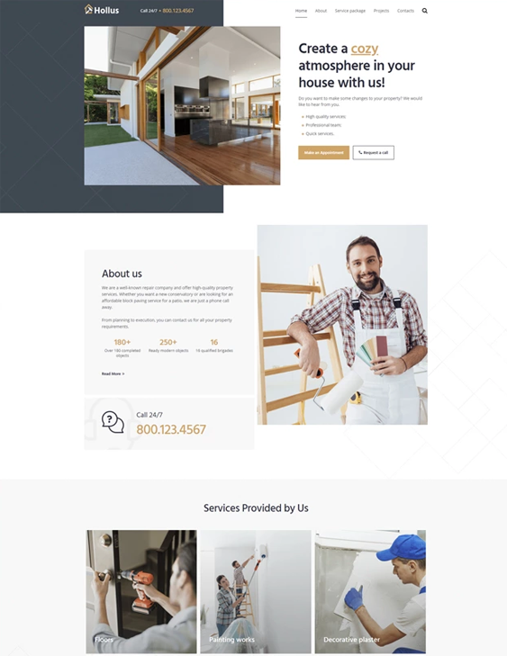 wordpress themes for construction companies and building contractors
