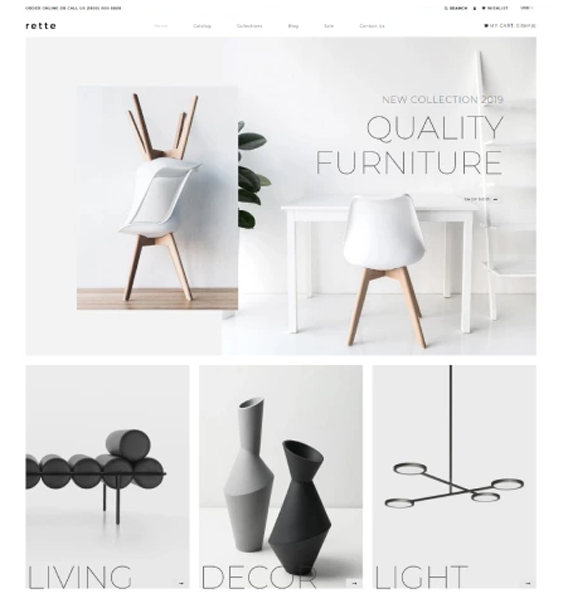 shopify themes for furniture homeware stores