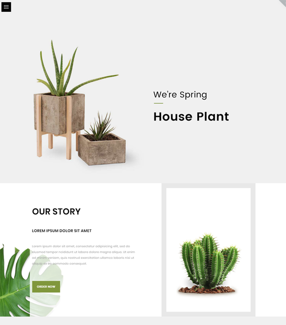opencart cart themes for plant stores