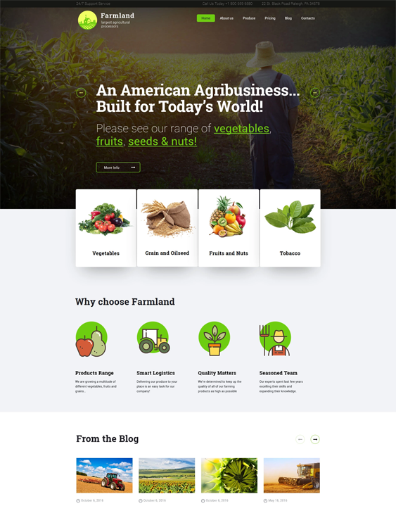 farm agriculture wordpress themes