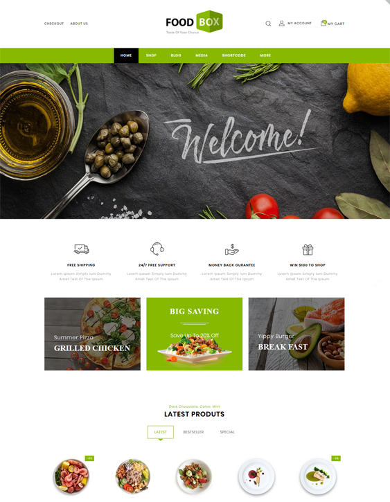 woocommerce themes for food and grocery stores