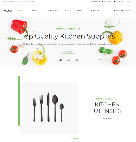 kitchen shopify themes for cookware dinnerware bakeware