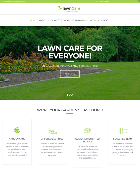wordpress themes gardening landscaping companies