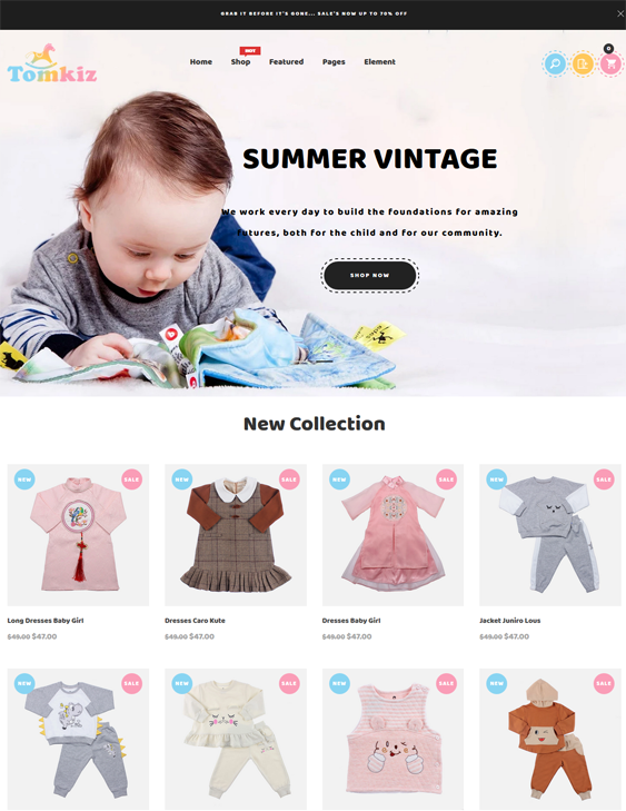Shopify Themes For Selling Clothing And Accessories For Children, Babies, And Kids