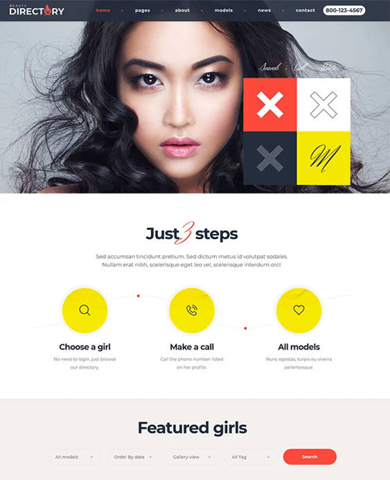 wordpress themes for models and modeling agencies
