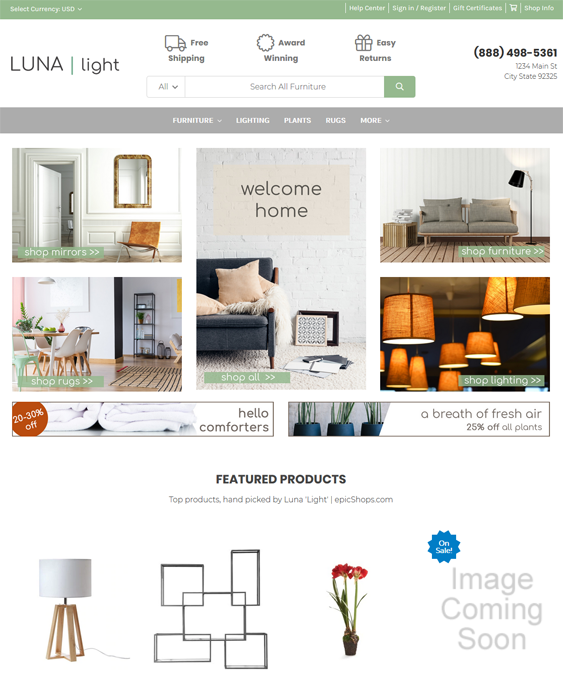 bigcommerce themes for interior design home decor stores