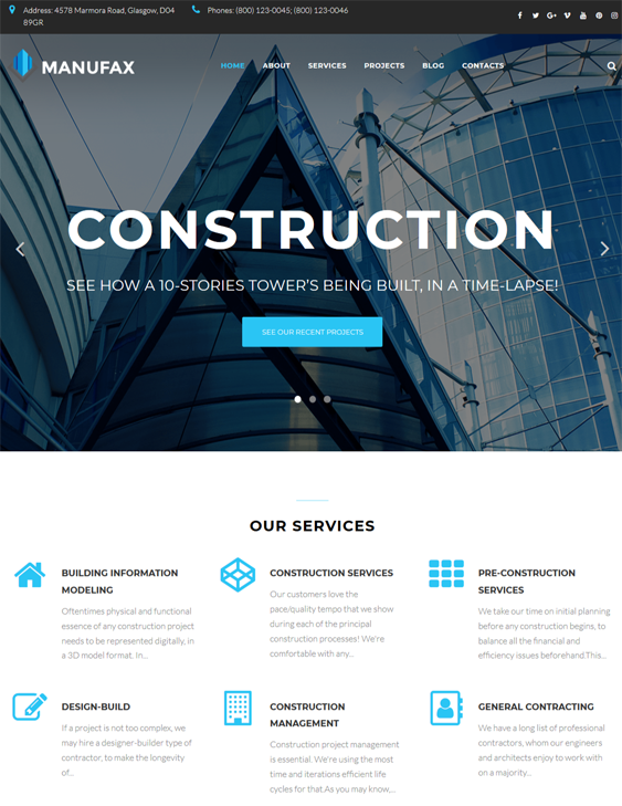 Construction Industry WordPress Themes