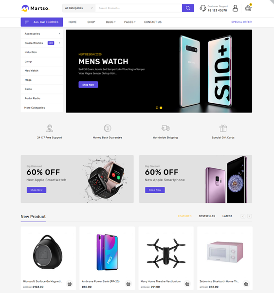 woocommerce themes for electronics stores feature