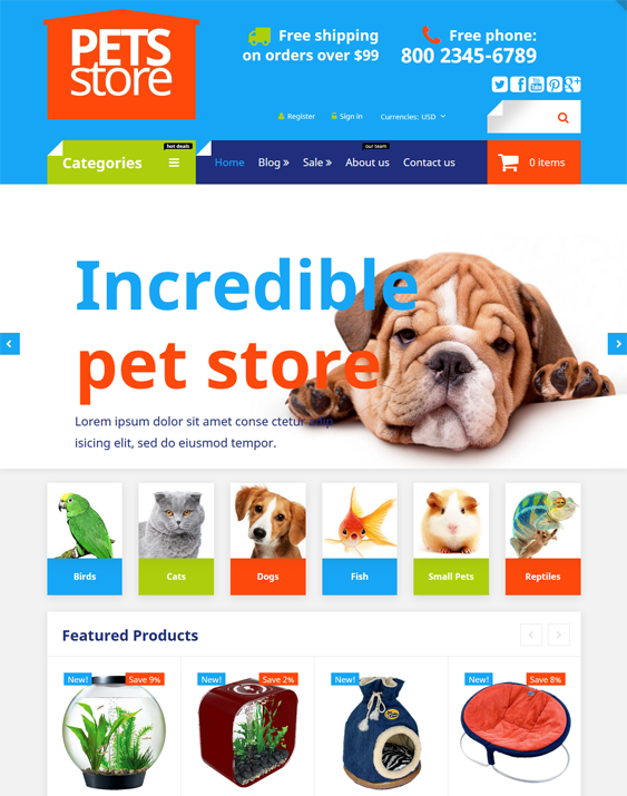 shopify themes for online pet stores