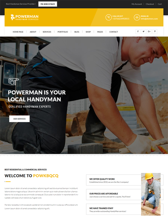 WordPress Themes For Handyman Services