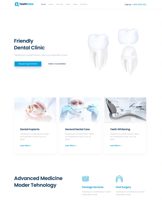 Joomla Templates For Dentists And Dental Clinics