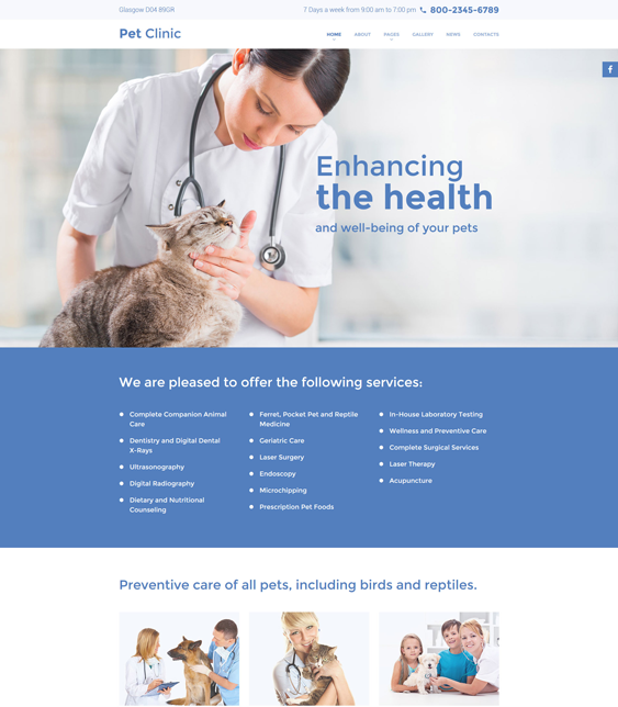 joomla templates for pets and vets