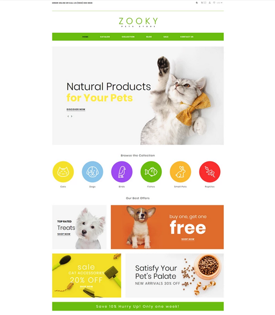 shopify themes for online pet stores