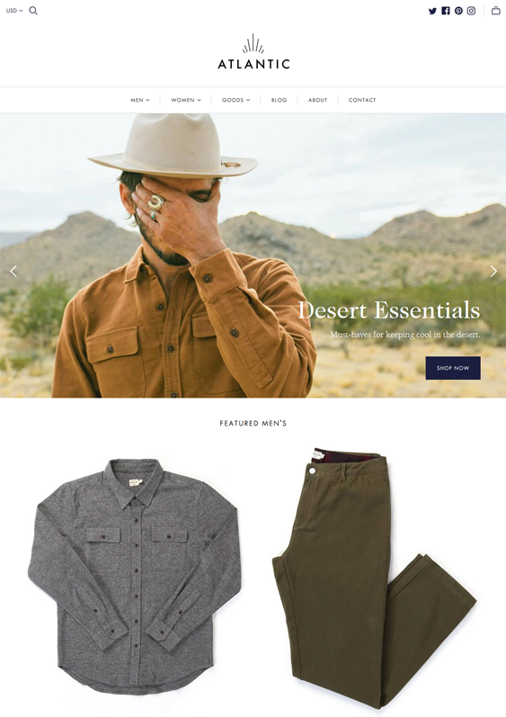 Shopify Themes For Selling Women's And Men’s Clothing