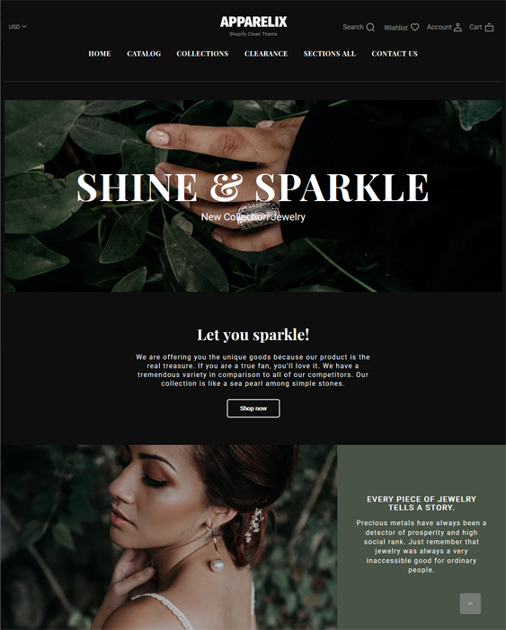 Shopify Themes For Online Jewelry Stores feature