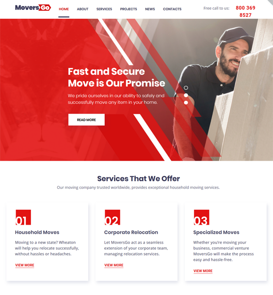 WordPress Themes For Moving Companies And Movers