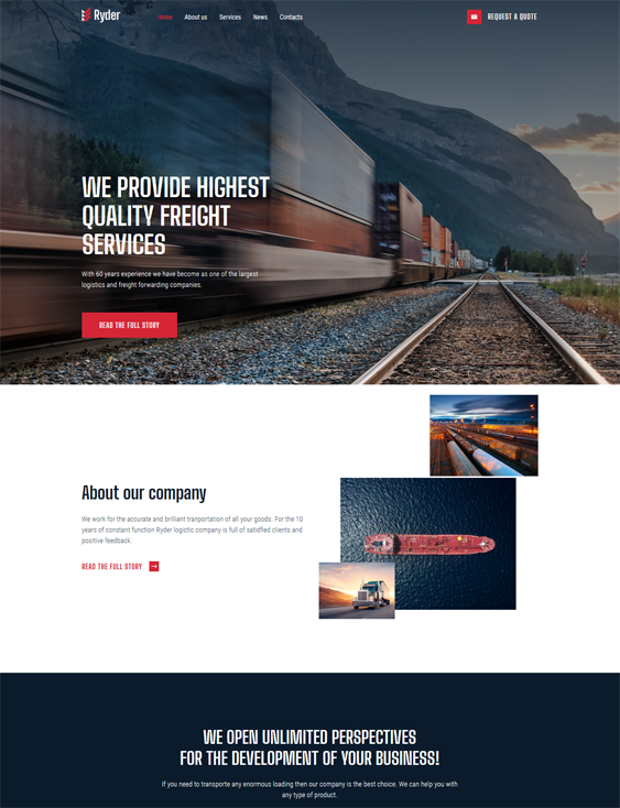 Transportation And Logistics WordPress Themes