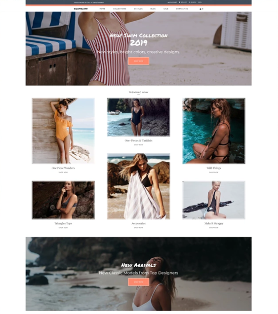 Shopify Themes For Selling Bathing Suits, Bikinis, And Swimwear feature