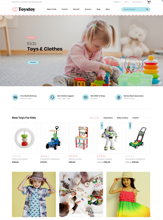 PrestaShop Themes For Kids, Babies, And Children