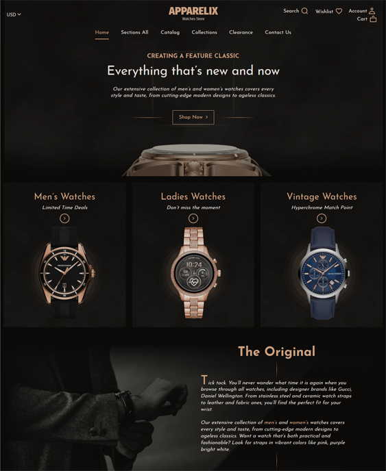 Shopify Themes For Online Watch Stores feature