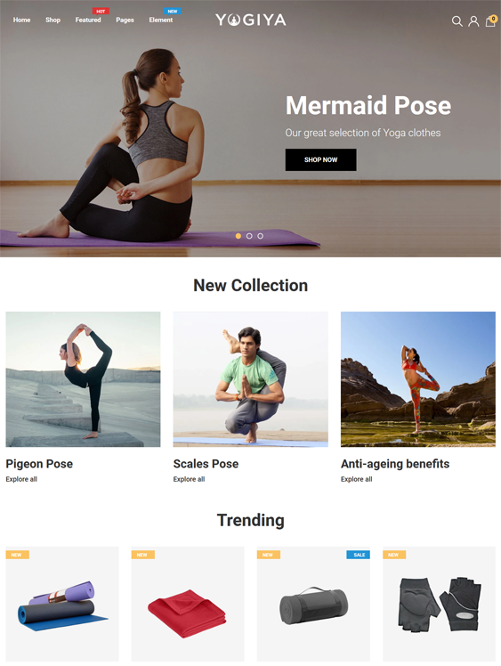 Shopify Themes For Yoga Stores feature