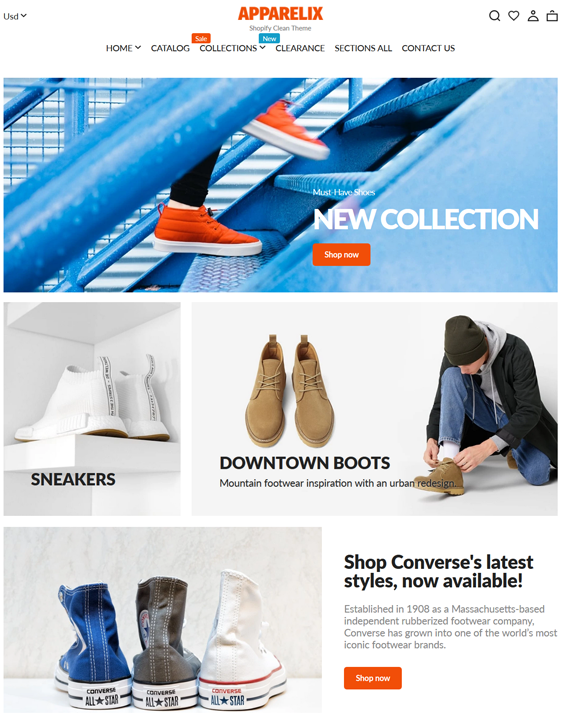 Shopify Themes For Selling Shoes And Footwear
