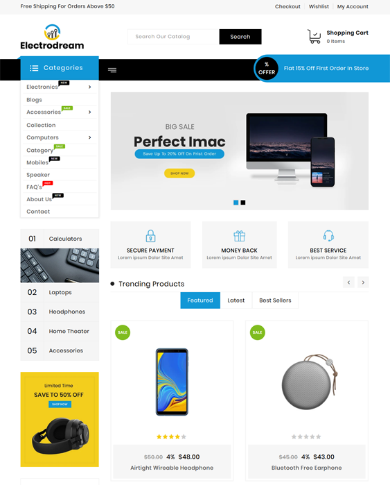 Shopify Themes For Electronics Stores
