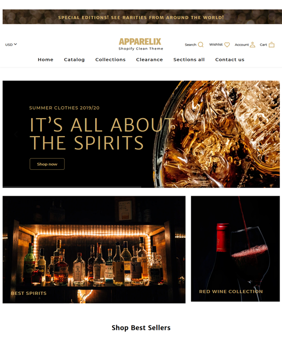 Shopify Themes For Selling Drinks